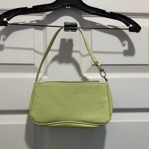 Lime Green Croc-Embossed Women's Bag